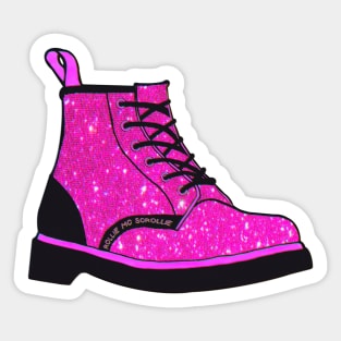 Glittery Pink Boot Sticker